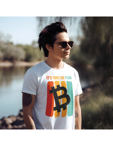 Koszulka Męska "Bitcoin Plan" Czarna | 100% Bawełna