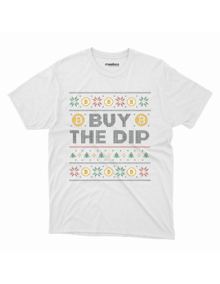 Koszulka Męska świąteczna "Dip BTC" Czarna | 100% Bawełna