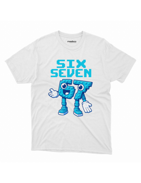 Koszulka Męska "Six Seven" Czarna | 100% Bawełna