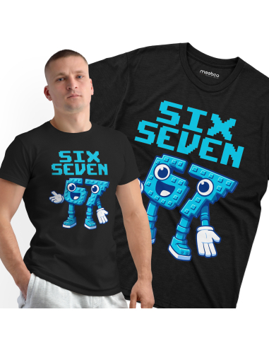 Koszulka Męska "Six Seven" Czarna |...