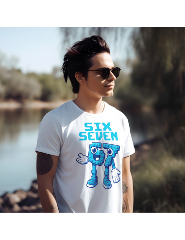 Koszulka Męska "Six Seven" Czarna |...