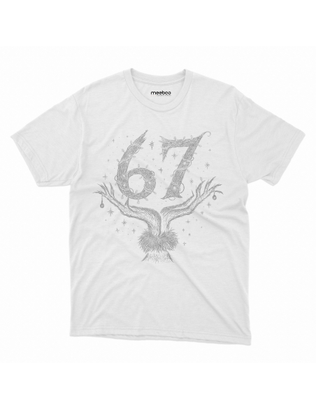 Koszulka Męska "Six Seven Grinch" Czarna | 100% Bawełna