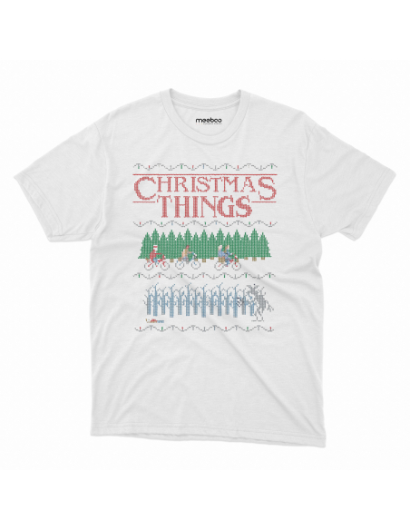 Koszulka Męska "Christmas Things" Czarna | 100% Bawełna