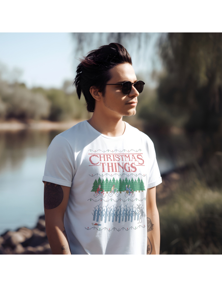 Koszulka Męska "Christmas Things" Czarna | 100% Bawełna