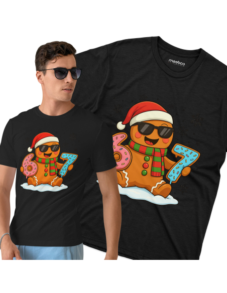 Koszulka Męska "Six Seven Piernik" Czarna | 100% Bawełna