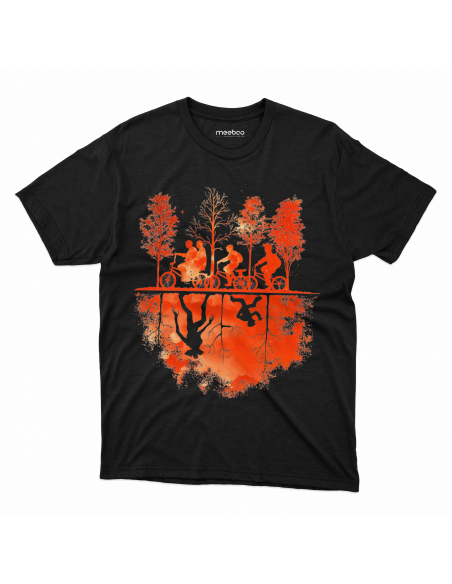 Koszulka Męska Stranger Things Czarna | 100% Bawełna