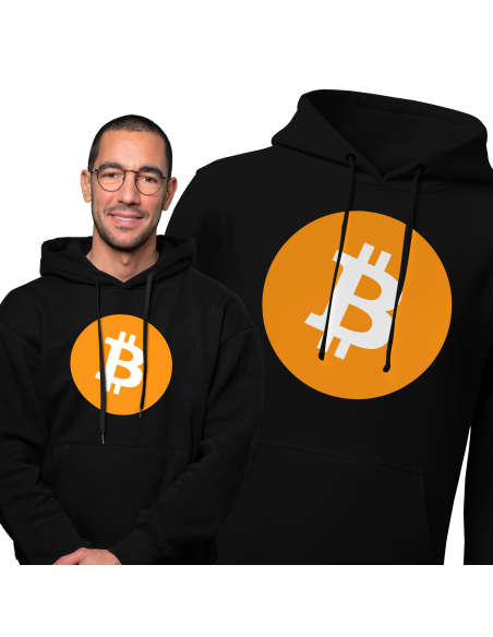 Bluza Męska Bitcoin Czarna | 100% Bawełna
