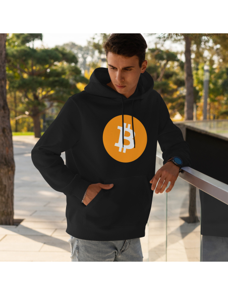 Bluza Męska Bitcoin Czarna | 100% Bawełna