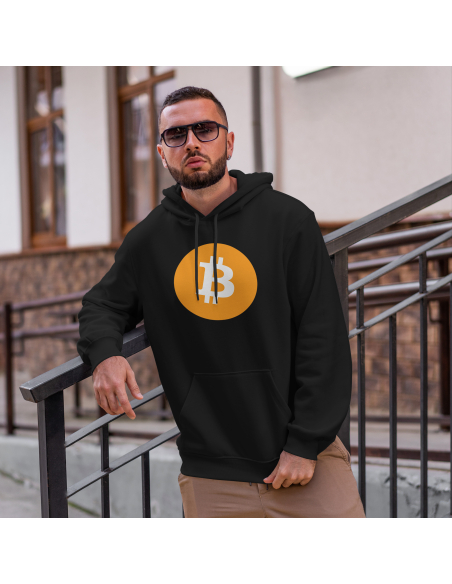 Bluza Męska Bitcoin Czarna | 100% Bawełna