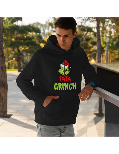 Bluza Męska świąteczna "Tata Grinch" Czarna | 100% Bawełna