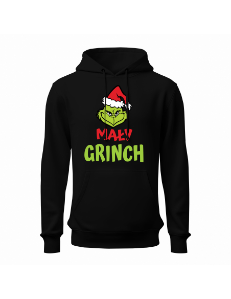 Bluza Męska świąteczna "Mały Grinch" Czarna | 100% Bawełna
