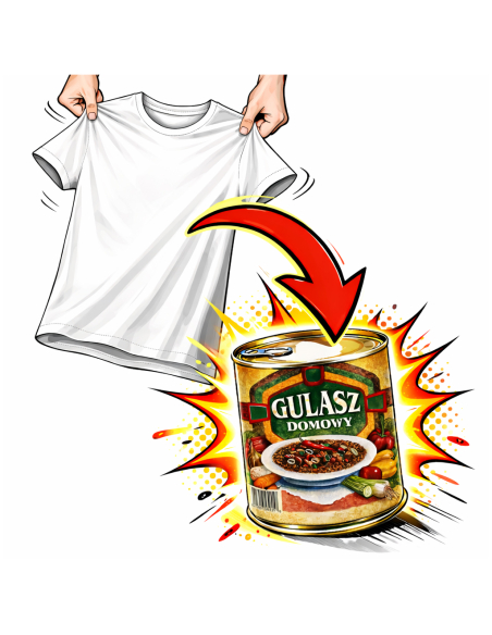 Usługa puszkowania Puszkowanie Gulasz Domowy śmieszny prezet