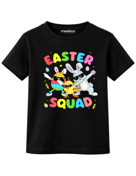 KOSZULKA DZIECIĘCA WIELKANOC EASTER SQUAD ZAJĄC KURCZAK PISANKI