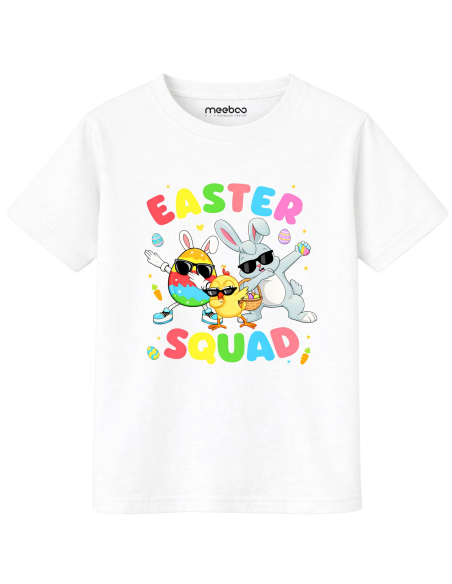 KOSZULKA DZIECIĘCA WIELKANOC EASTER SQUAD ZAJĄC KURCZAK PISANKI