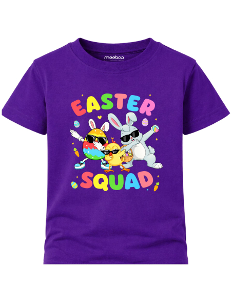 KOSZULKA DZIECIĘCA WIELKANOC EASTER SQUAD ZAJĄC KURCZAK PISANKI