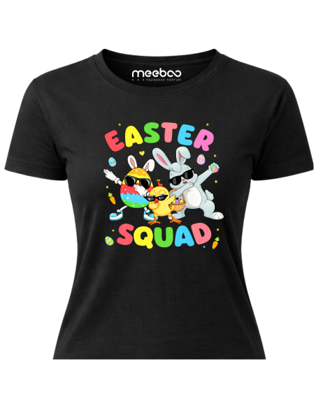 Koszulka Damska Easter Squad Wielkanoc Królik Pisanki