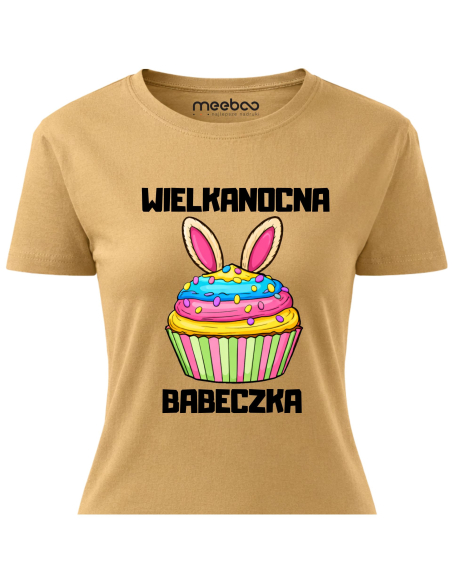 Koszulka Damska Wielkanocna Babeczka Śmieszna Wielkanoc