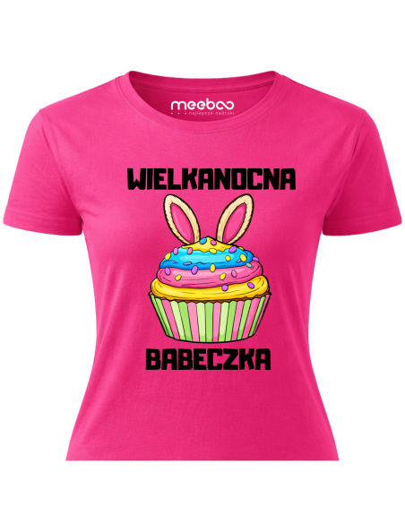 Koszulka Damska Wielkanocna Babeczka Śmieszna Wielkanoc