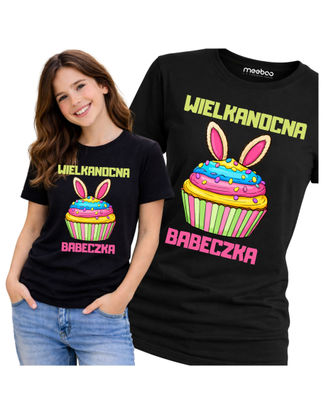 Koszulka Damska Wielkanocna Babeczka Śmieszna Wielkanoc