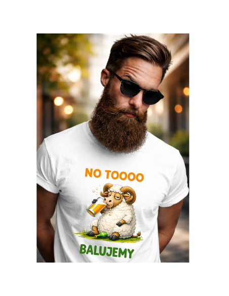 Koszulka Męska No To Balujemy Śmieszna Wielkanoc