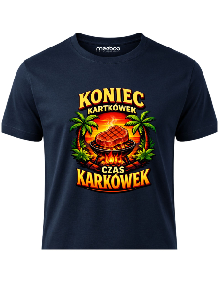 Koszulka Męska Koniec Kartkówek Czas Karkówek Grill