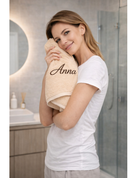 Ręcznik Limonkowy 140x70 z haftem imię personalizowany prezent dla niego niej