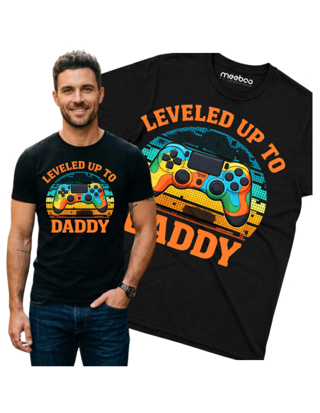 Koszulka Męska Leveled Up Daddy