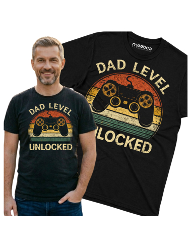 Koszulka Męska Dad Level Unlocked