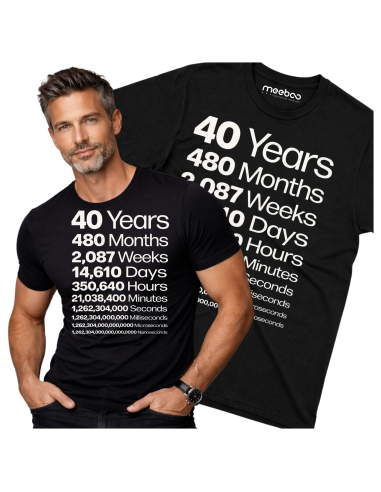 Koszulka Męska Czarna 40 Years