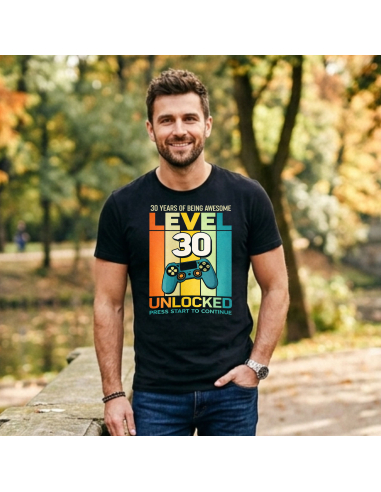 Koszulka Męska Level 30 Unlocked!