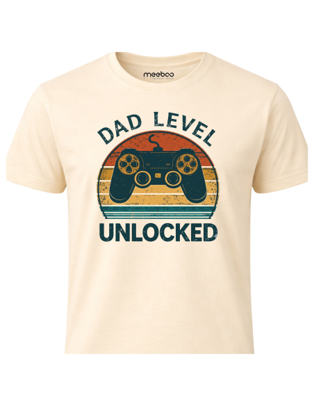 Koszulka Męska Dad Level Unlocked