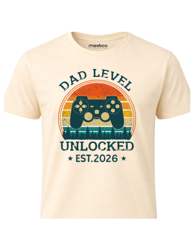 Koszulka Męska Dad Level Unlocked EST
