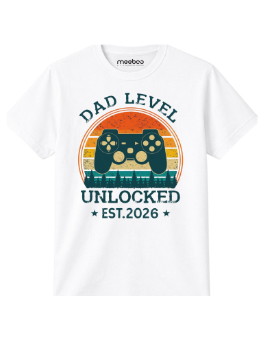 Koszulka Męska Dad Level Unlocked EST