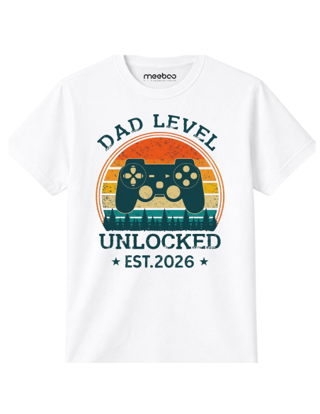 Koszulka Męska Dad Level Unlocked EST