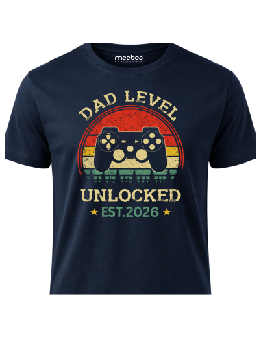 Koszulka Męska Dad Level Unlocked EST