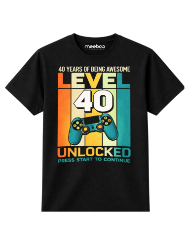 Koszulka Męska Level 40 Unlocked