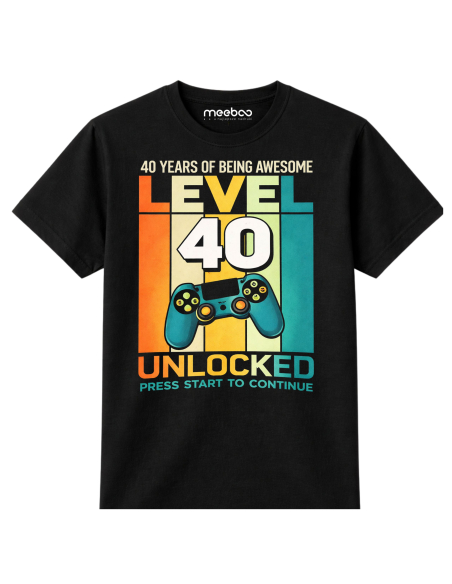 Koszulka Męska Level 40 Unlocked