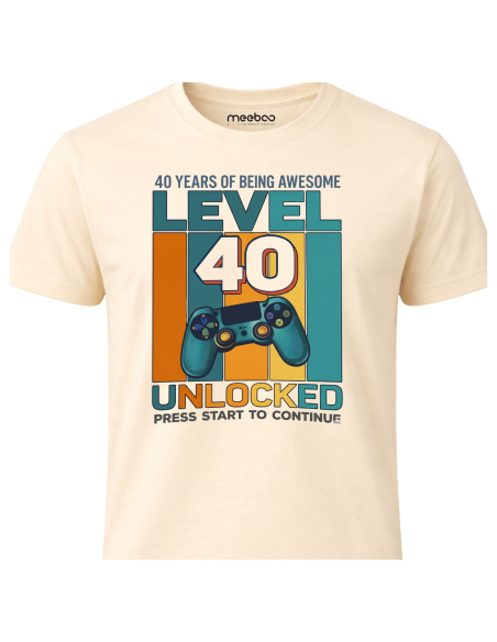 Koszulka Męska Level 40 Unlocked
