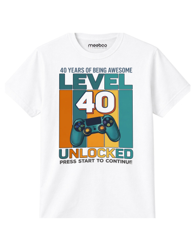 Koszulka Męska Level 40 Unlocked