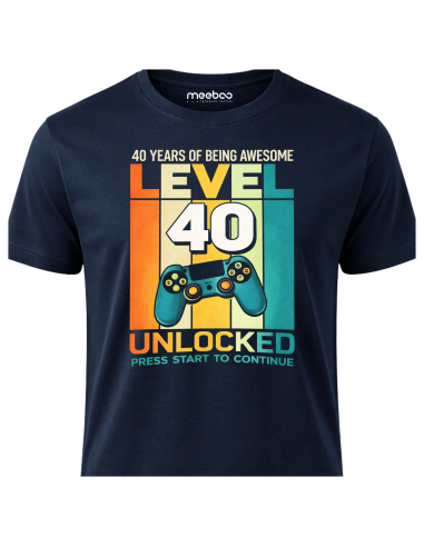 Koszulka Męska Level 40 Unlocked