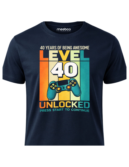 Koszulka Męska Level 40 Unlocked