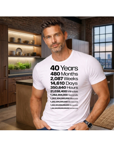 Koszulka Męska Czarna 40 Years