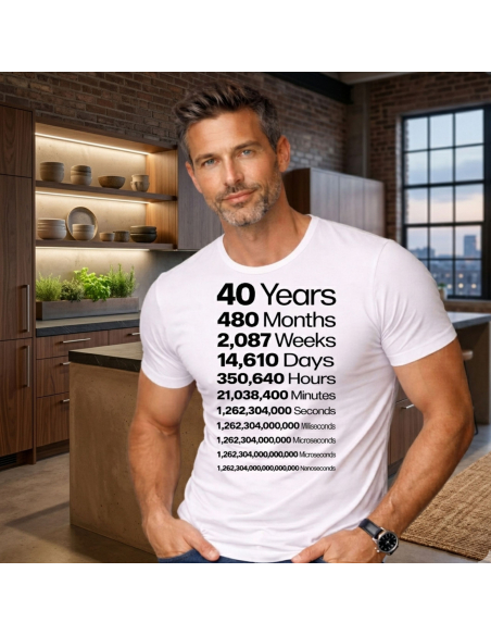 Koszulka Męska Czarna 40 Years