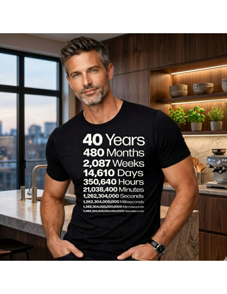 Koszulka Męska Czarna 40 Years