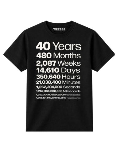 Koszulka Męska Czarna 40 Years