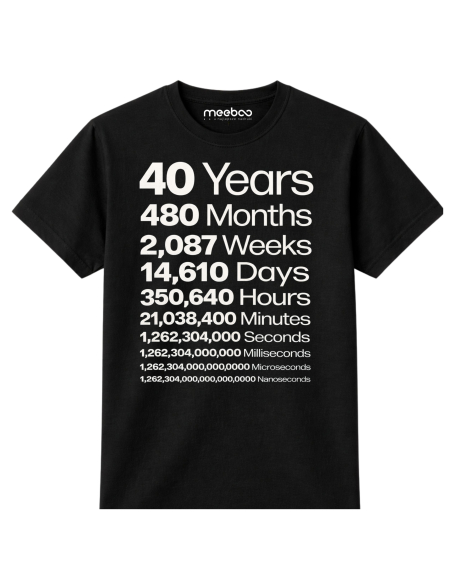 Koszulka Męska Czarna 40 Years
