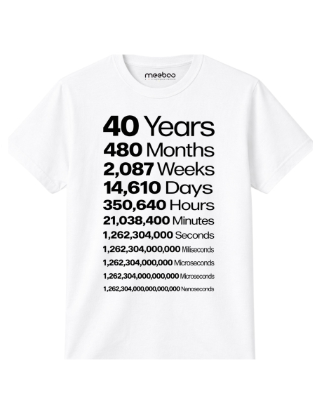 Koszulka Męska Czarna 40 Years