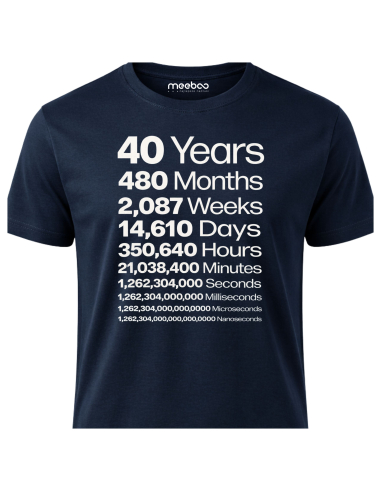 Koszulka Męska Czarna 40 Years