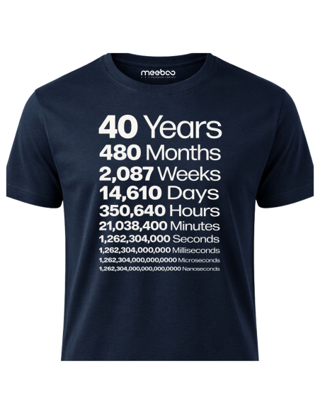 Koszulka Męska Czarna 40 Years