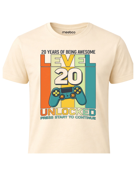 Koszulka Męska młodzieżowa Level 20 Unlocked